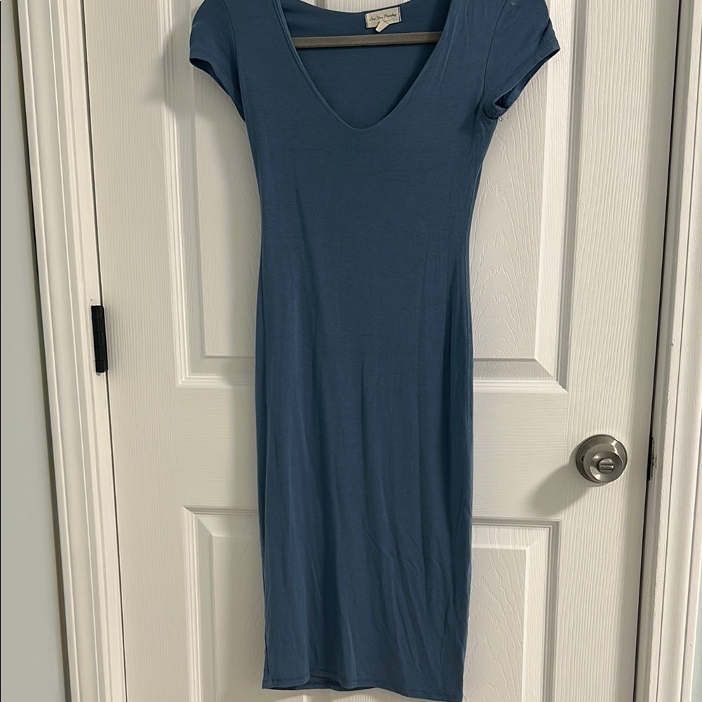 See You Monday-Blue tight T-shirt Women's Dress